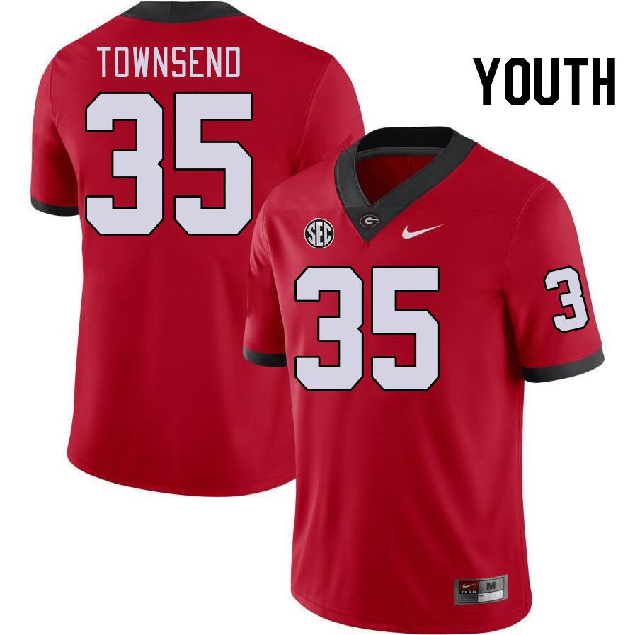 Youth #35 Kavon Townsend Georgia Bulldogs College Football Jerseys Stitched-Red